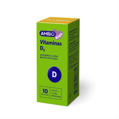 AMBIO KIDS Vitamin D3 Orale Tropfen Für Kinder Immunsystem Ergänzung 10ml