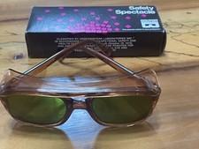 Vintage Bouton Safety Spectacles Caramel Frames and Green Lens lot of 5