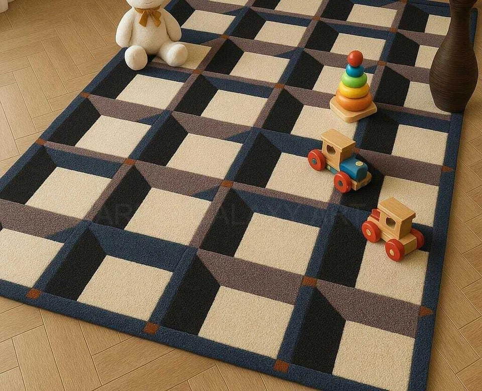 Modern Design Hand Tufted Living Room Kitchen Hall Cut Pile Pure Wool Soft Rugs. - Image 2 of 4