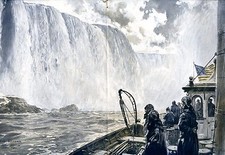 Niagarafälle XXL Kunstdruck 1924 von Claus Bergen † Lenggries USA Kanada +