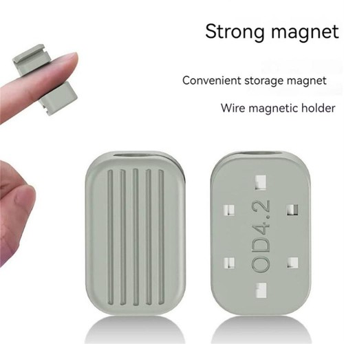 Desktop Magnetic Row Plug Protector Cable Clip Cord Winder Mouse Wire Organizer - Photo 7/7