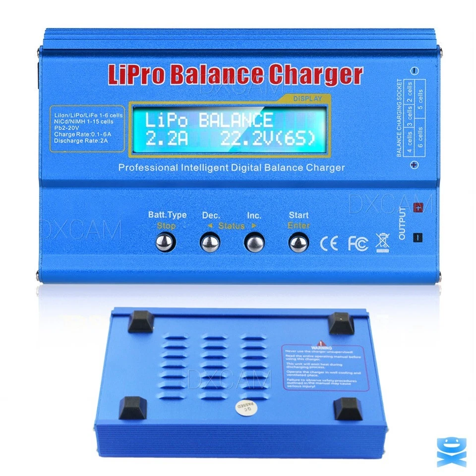 80W Fast Digital Balance Charger For iMAX B6 AC LCD RC LiPo LiFe NiCD Battery - Image 4 of 4