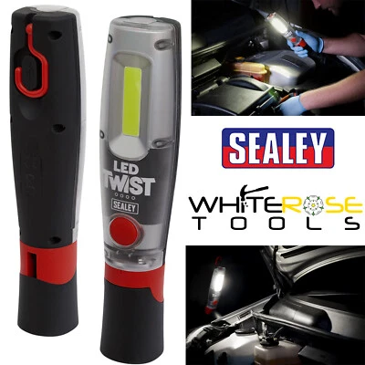 Sealey Rechargeable Inspection Lamp 360 Twist 8W COB LED Light 1000 Lumens Torch