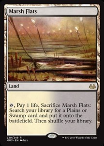 1x Marsh Flats NM, English MTG Modern Masters 2017