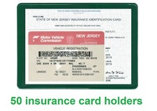 50 Insurance holder registration card document auto organizer Green