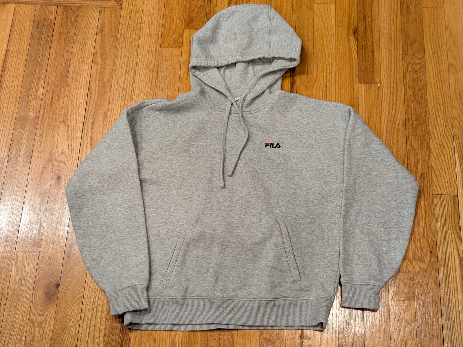 Felpa donna FILA grigia erica pullover con cappuccio taglia media manica lunga