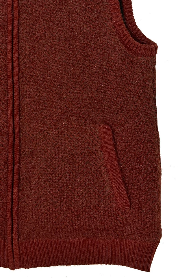 Men's PENDLETON Russet Red & Brown Herringbone Wool Vest L Large NWT NEW - Image 3 of 4