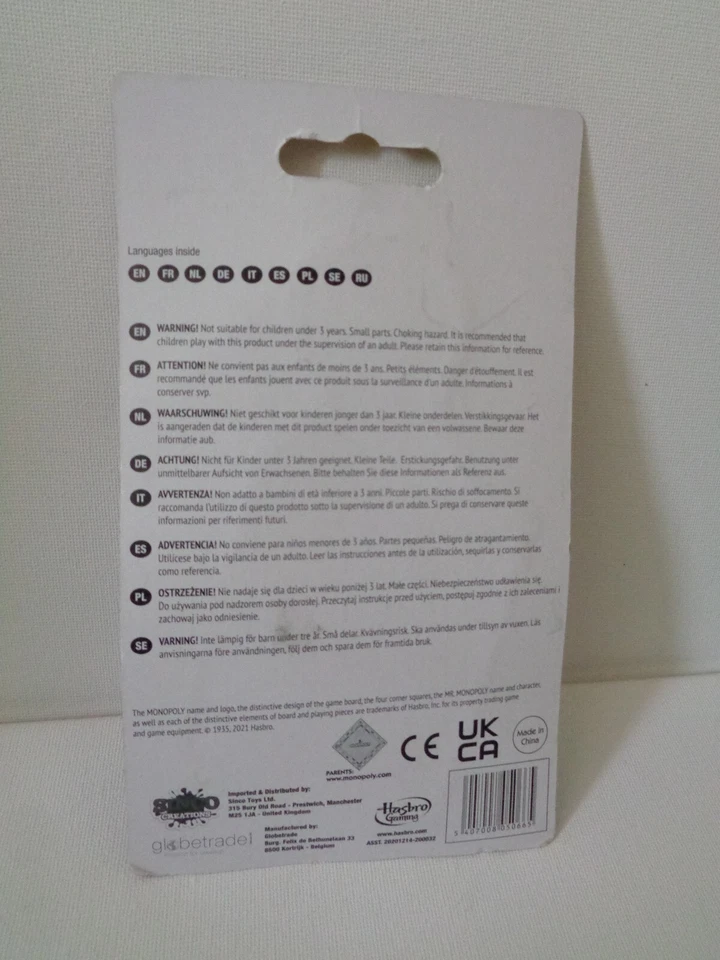 Hasbro Mini Monopoly Travel Game key chain game - Image 3 of 3