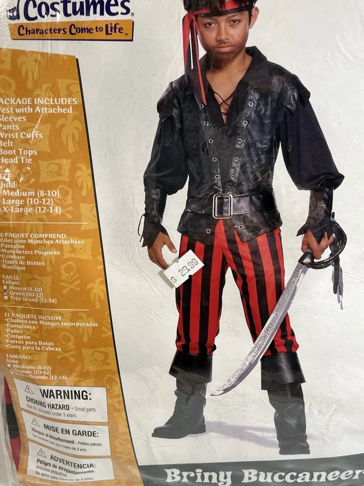Disfraz Briny Buccaneer Pirata Niño Swashbuckler Niño Talla L 10/12 Foto 3 de 4