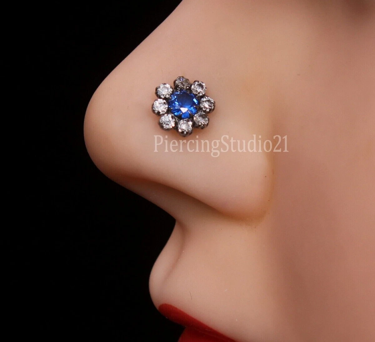 Blue sapphire hotsell nose ring