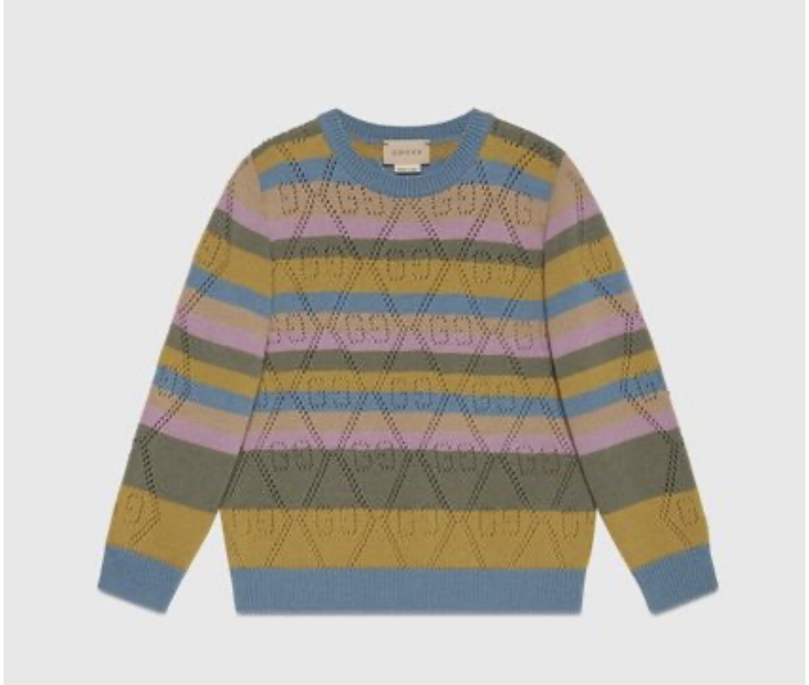 Cotton Knit Sweater Sweater Gg Gucci Boutique Sweater GG Cotton