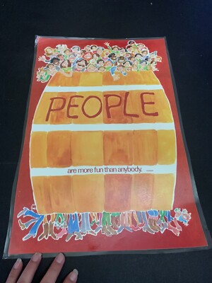 Vintage 1974 People Are More Fun Than Anybody Poster by Argus Communications