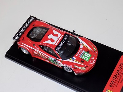 1/43 TSM Fujimi Ferrari F458 Italia GT2 2011 Le Mans Luxory racing