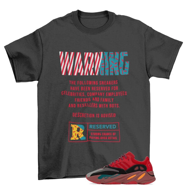 Reserved Sneaker Shirt to Match Yeezy Boost 700 Hi Res Red