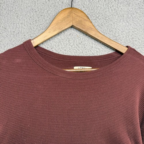 J Crew Thermal Shirt Men's XL Red Maroon Vintage Thermal Outdoorsman Waffle y2k - Picture 3 of 10