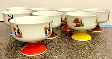 8 Mugsroyale Ice Cream Sherbet Dessert Cups Footed Ceramic MCM