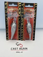 (2) Lucky Craft D9 Slim Shad Crankbait 2-3/4” SHINER - Made in Japan!