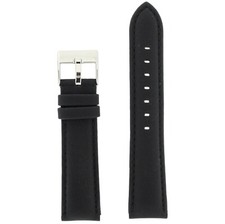 Sport Watch Band Nylon Black Padded Water Resistant Stitching 18mm - 24mm