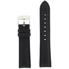 Sport Watch Band Nylon Black Padded Water Resistant Stitching 18mm - 24mm