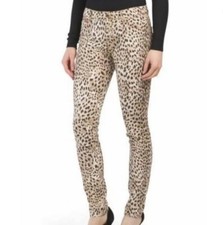 Roberto Cavalli Leopard Skinny Pants Jeans Hidden Spellout IT 42 US 6 B2