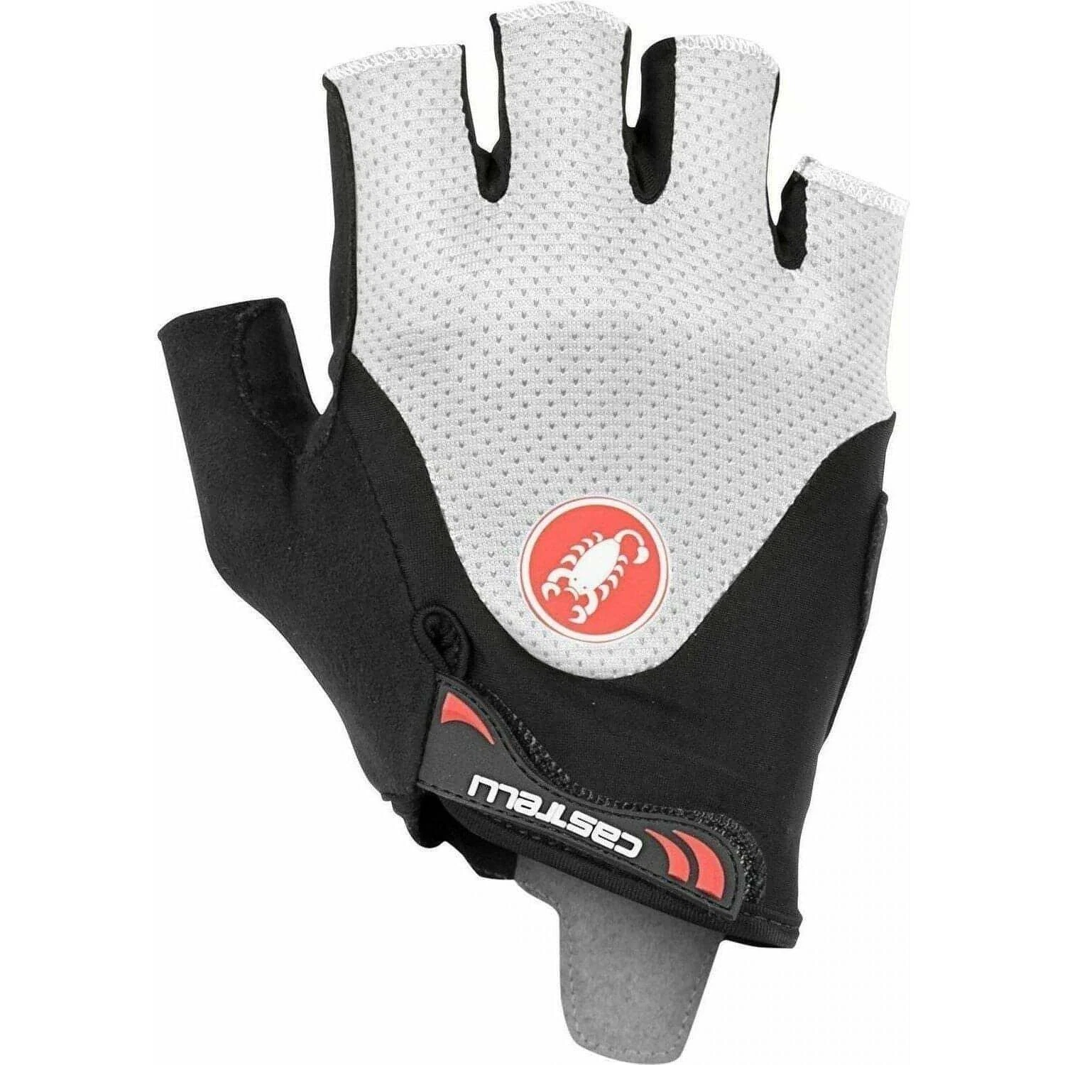 Castelli Arenberg Gel 2 Fingerless Cycling Gloves White Padded Bike Ride Comfort