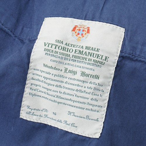 Luigi Borrelli Slim-Fit Medium Blue Heavier Twill Cotton Pants Chinos 32 NWT - Picture 7 of 10