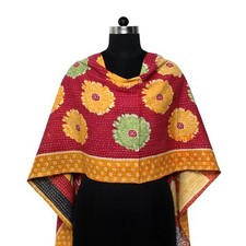 New Cotton Kantha Fashion Scarf Reversible Bohemian Handmade Headpieces Ad