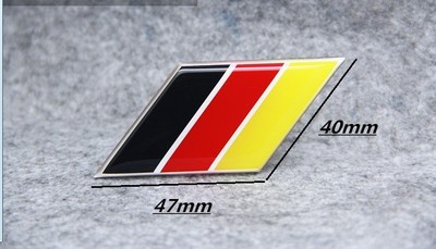 Germany flag DE Aluminium Metal Badge Decal Emblem Sticker For Porsche Car