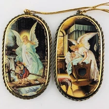 The Bradford Editions “ Guiding The Way” & “Protected Sleep” Ornaments MINT