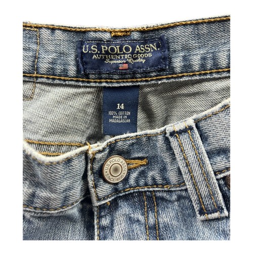US Polo Assn. Ralph Lauren Youth Size 14 Straight Denim Blue Jeans 28x26 - Picture 3 of 7