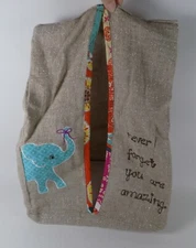 Levtex Zahara Nursery Diaper Stacker Baby Gear Elephant Rustic Safari Sparkle