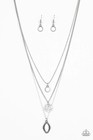 Paparazzi Trendy Fashion Jewelry ~ Tide Drifter White Necklace & Earrings