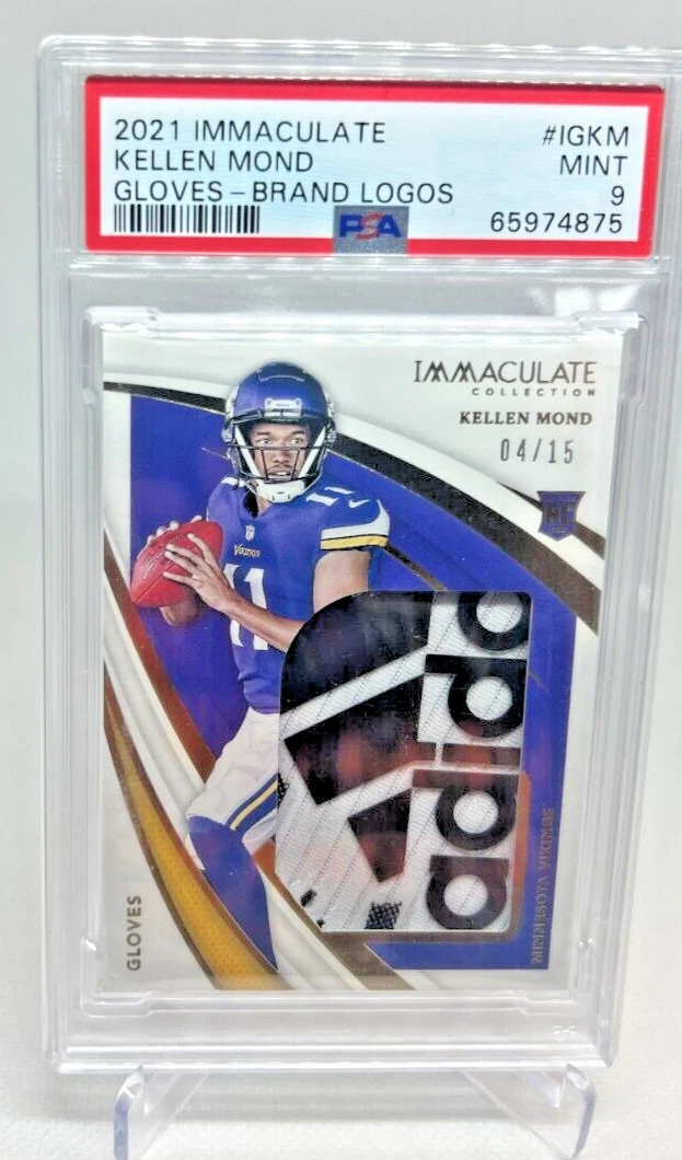 Kellen Mond Panini Immaculate Collection Gloves #IGKM Brand Logos