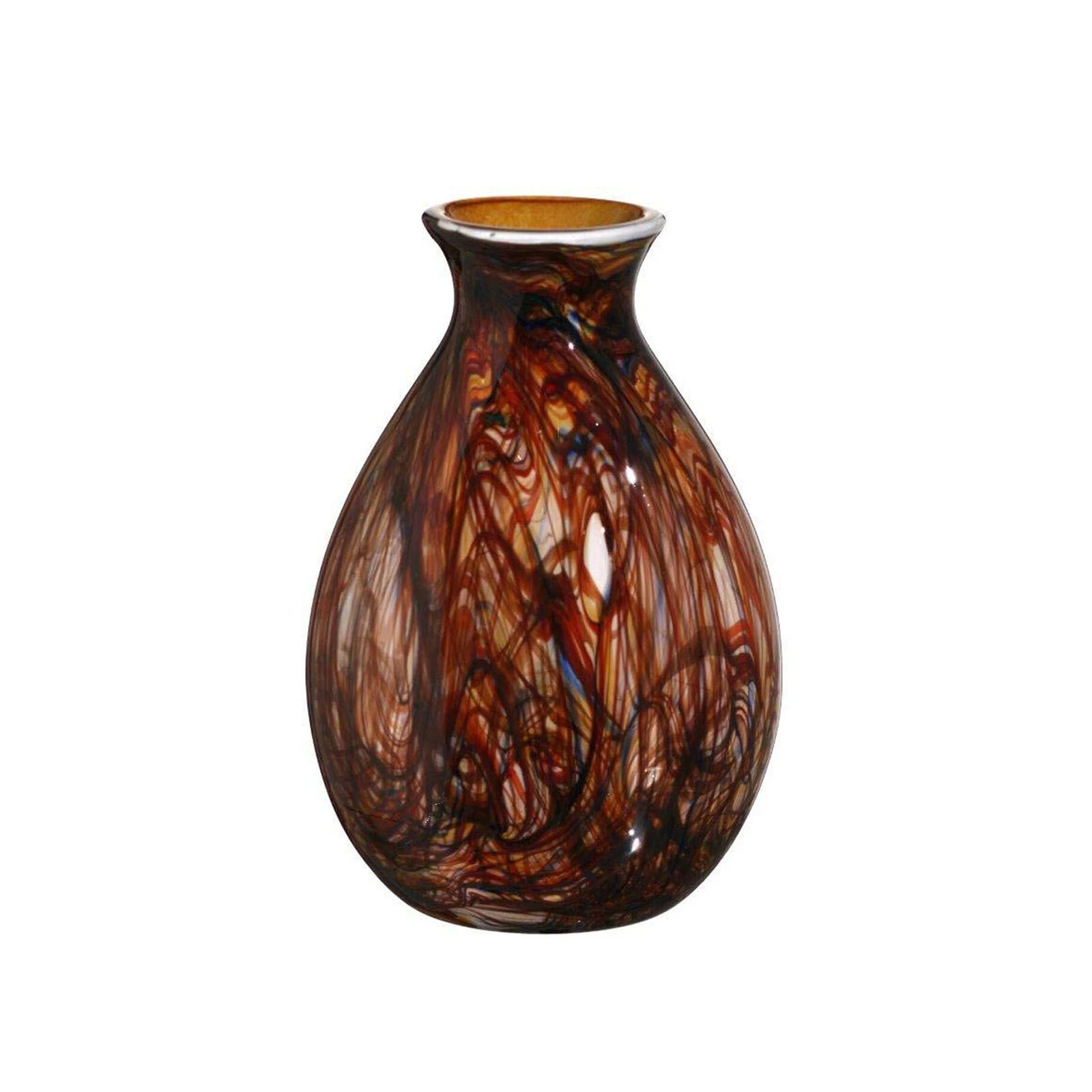 Elegant and Decorative Classical Glass and Marble Vase - 14" Glass Vase, Bella