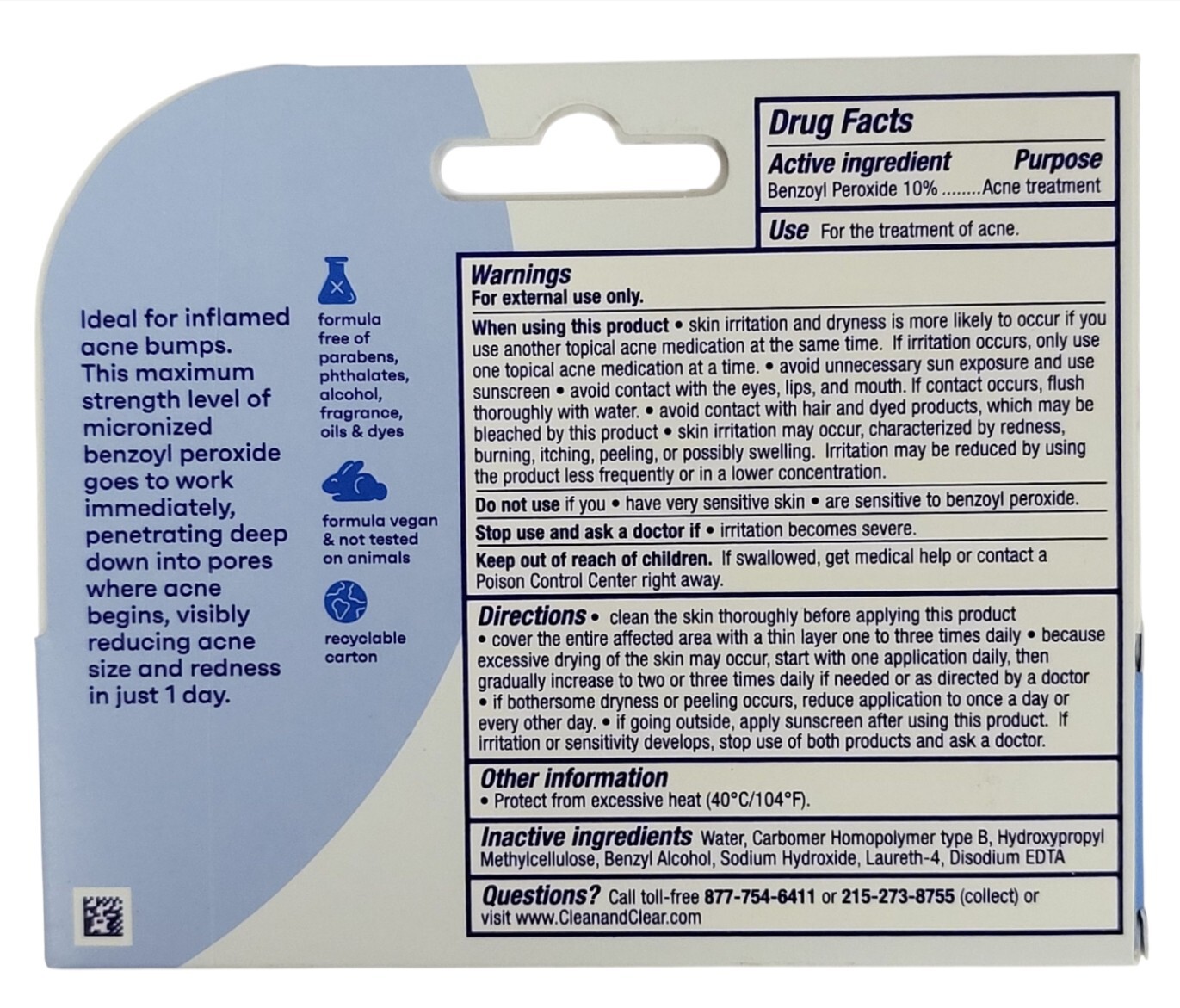 (4 PACKS) Clean & Clear Persa-Gel 10 Max Strength 1oz Acne Spot Ointment EX02/27