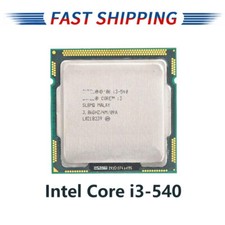Intel Core i3-540 3.06 GHz 2-Core 4 Threads 2.50GT/s LGA 1156 CPU Processor 73W