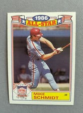 1986 Topps Baseball All-Star Commemorative Set Mike Schmidt #4 HOF Phillies
