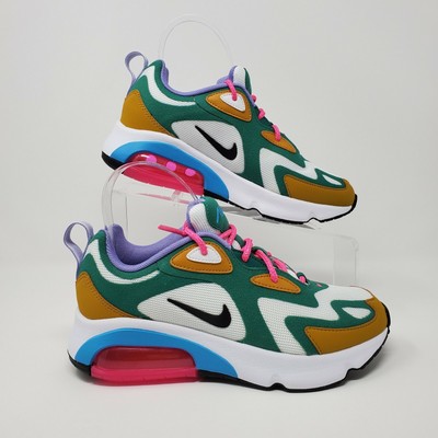 women's air max 200 mystic green white gold suede