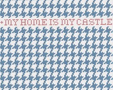 Lars Contzen Papiertapete Lars Contzen Beige Blau Rot Ornament Symbol