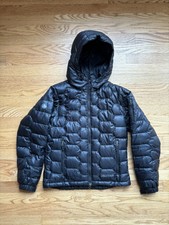 Marmot Down Puffer Jacket 650 Fill Black Hooded Xs