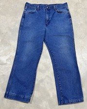 Vintage Wrangler Regular Fit Boot Cut Blue Jeans Made in USA 945NV Mens 36x30