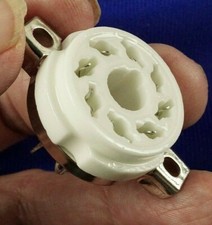 TUBE SOCKET 12 - 8 Pin Octal Premium Ceramic - Chassis Mount Tin - USA Ships