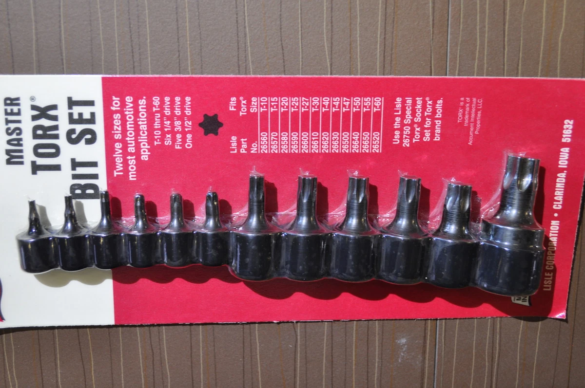 Lisle 27200 12 Pc. Torx Socket Set T 10 to T 60 Made in USA eBay