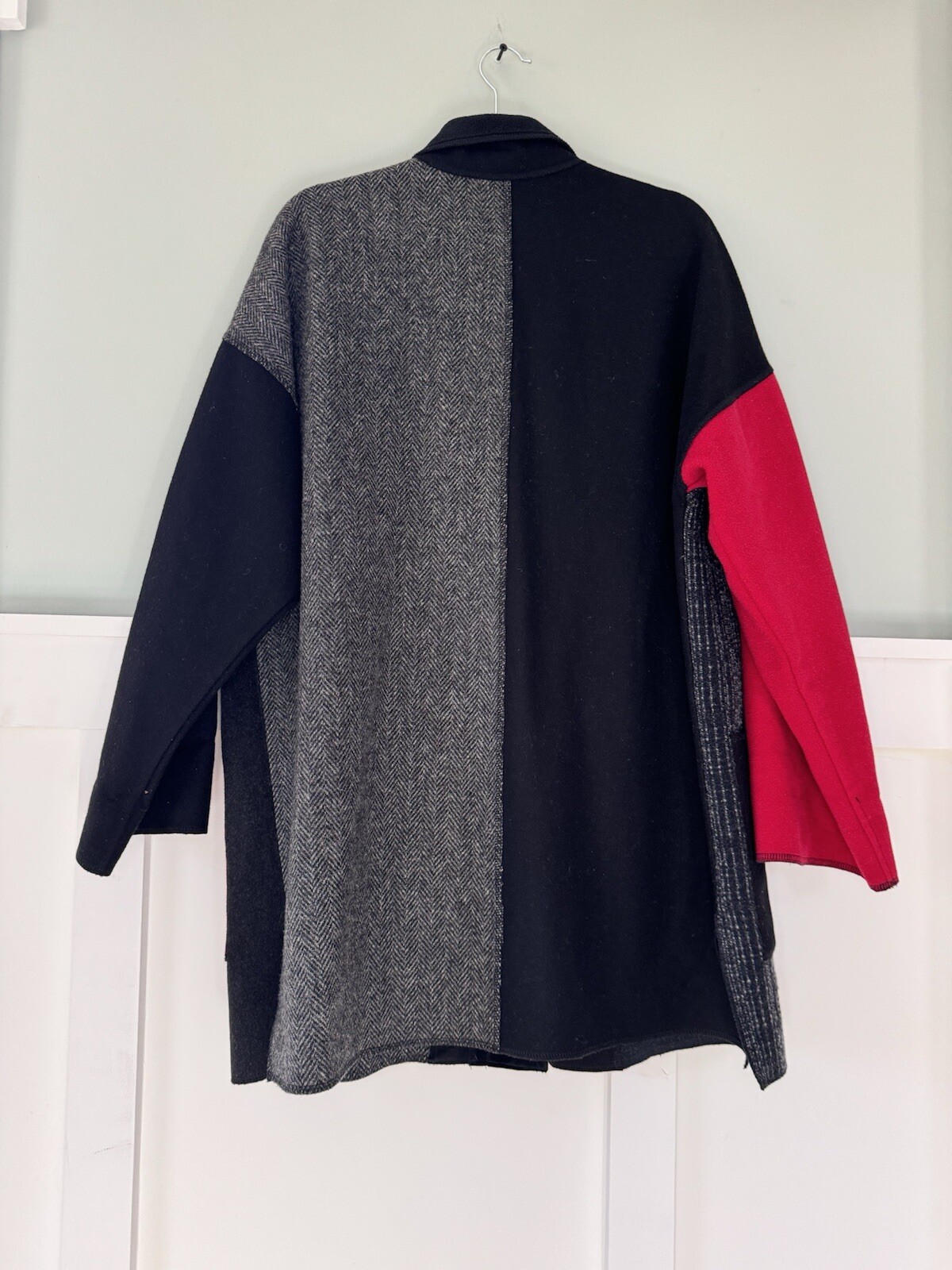 Cameleon Jacket Coat Patchwork Wool size XS Color… - image 3