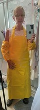 Lightweight Waterproof Oil Proof Work Bib Apron with Sleeves Chemical Safe