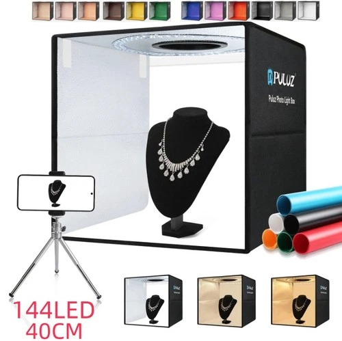 16" PULUZ Portable LED Photo Light Box Tent Cube Photography Studio 40x40cm