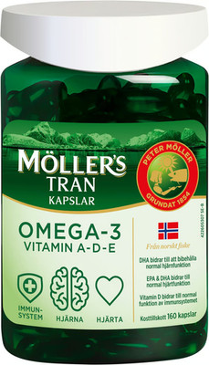 Möller s Tran Omega-3 Kapseln 160 Weichkapseln skandinavische...