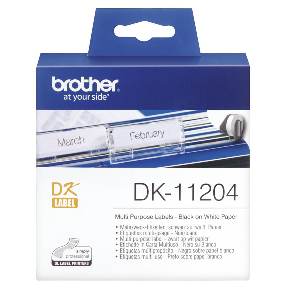 BROTHER DK11204 Mehrzweck Etiketten QL Serie 17 x 54 mm 2490₽