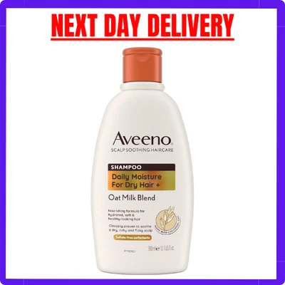 BRANDED Aveeno hydrating oat milk scalp soothing shampoo for dry hair 300ml