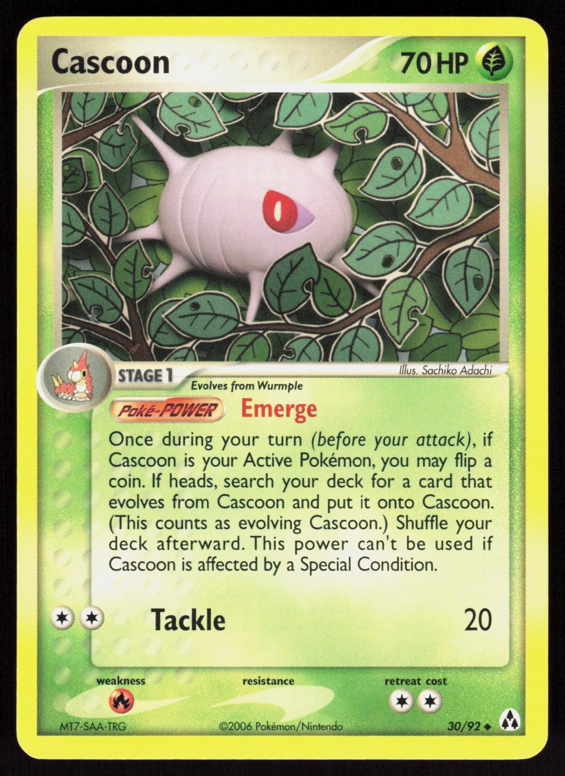 Cascoon 30/92 - Pokemon Legend Maker - Uncommon - LP